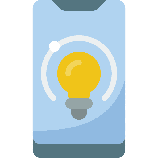 Smart light smart light light bulb mobile phone icon