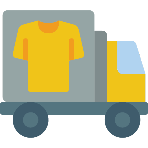 Van shipping and delivery van laundry icon