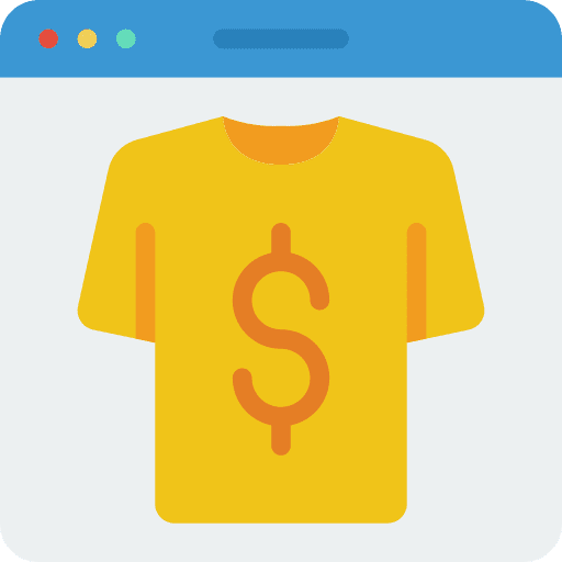 Web browser commerce and shopping tshirt clothing icon