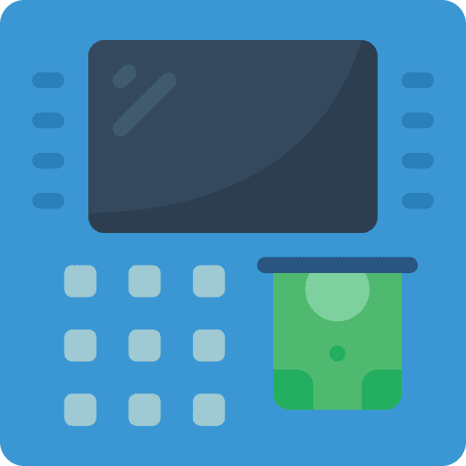Atm machine atm machine money withdrawal automatic icon