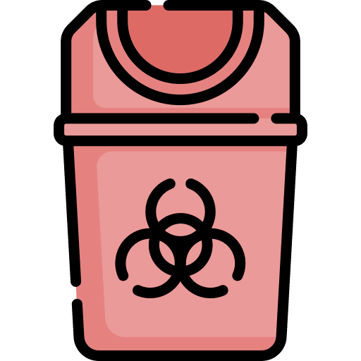 Hazardous biological hazard waste hazardous icon
