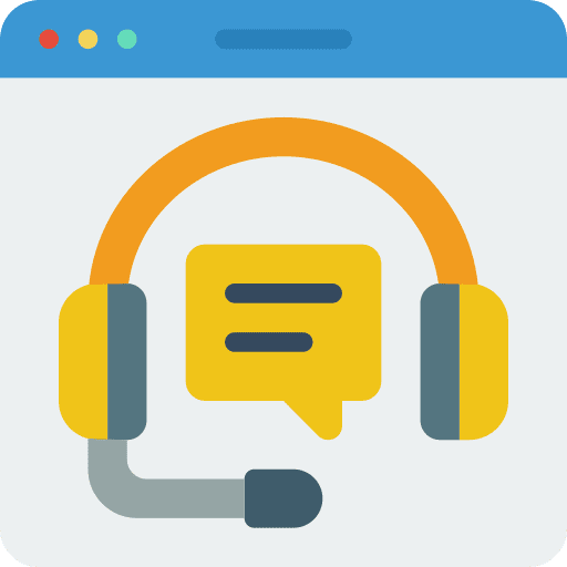 Live chat communications headphones live icon