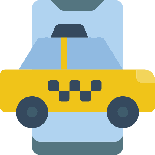 Taxi transportation taxi mobile phone icon