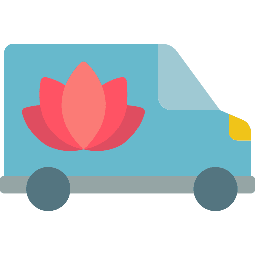 Van transportation service wellbeing icon