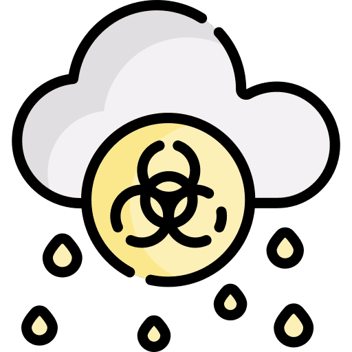 Acid rain biological hazard pollution sign icon Acid rain biological hazard pollution sign icon