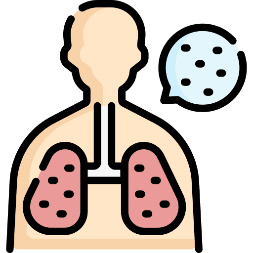 Asbestos asbestos lungs cancer icon