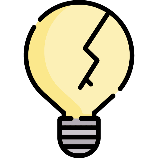 Light bulb miscellaneous waste trash icon Light bulb miscellaneous waste trash icon