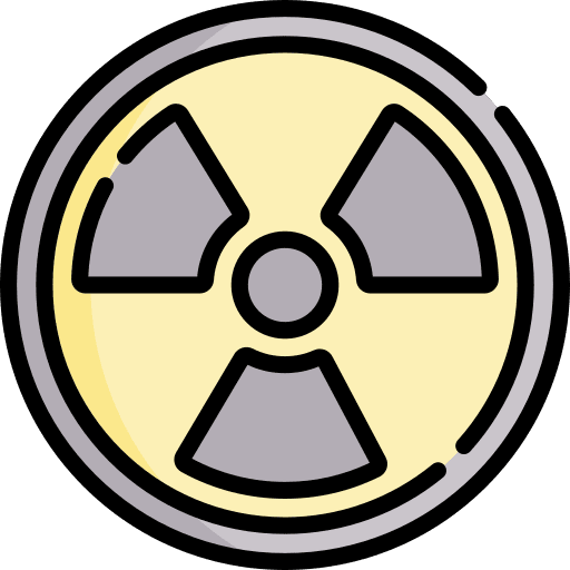 Radiation nuclear signaling danger icon Radiation nuclear signaling danger icon
