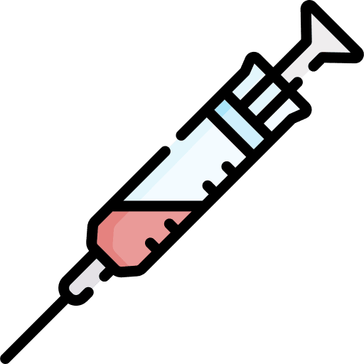 Syringe blood test drug vaccine icon Syringe blood test drug vaccine icon