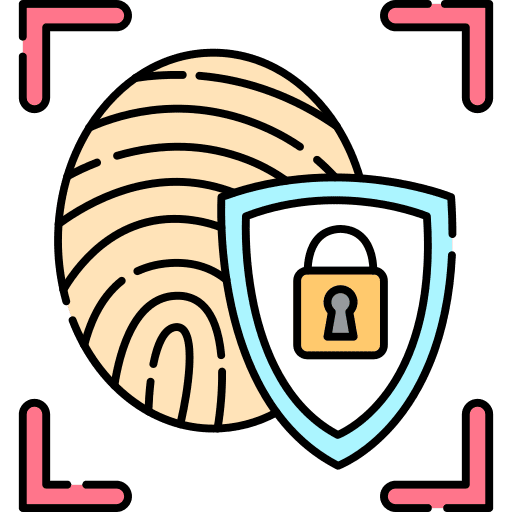Authentication fingerprint security scan icon