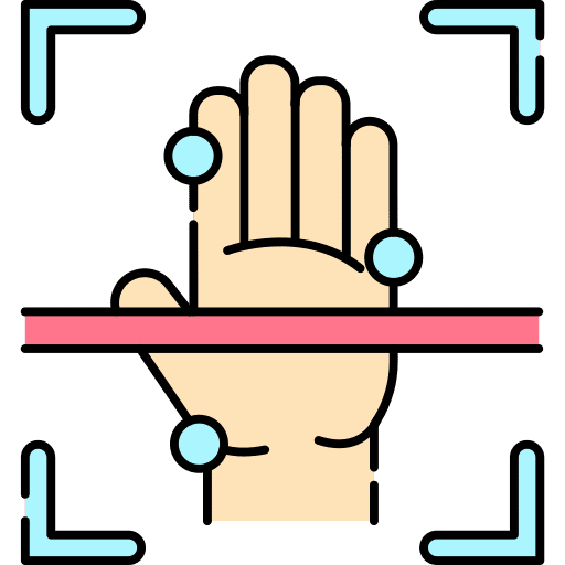 Identification biometrics access identification icon