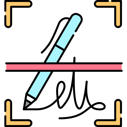 Signature security recognition signature icon Signature security recognition signature icon