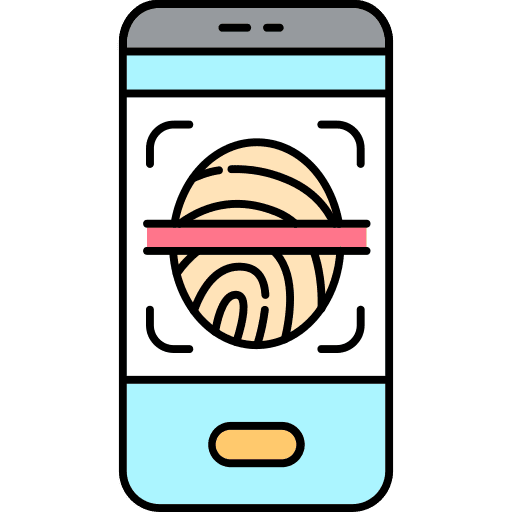 Authentication identification scan security icon Authentication identification scan security icon