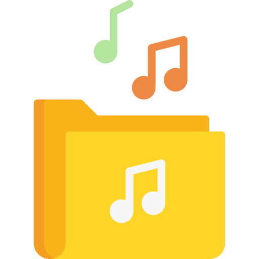 Music folder mp3 audio files icon