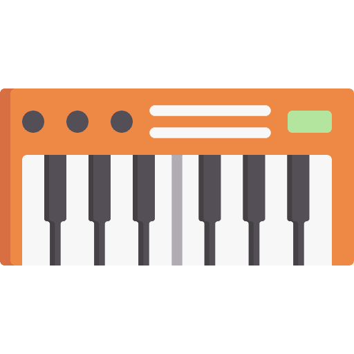 Piano music keyboard electronics icon
