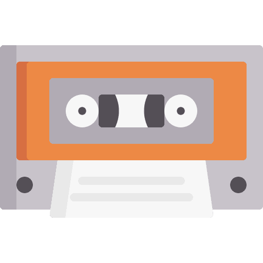 Casette sound cassette tape song icon