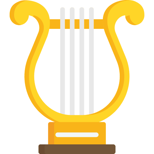 Lyre music and multimedia orchestra music icon Lyre music and multimedia orchestra music icon
