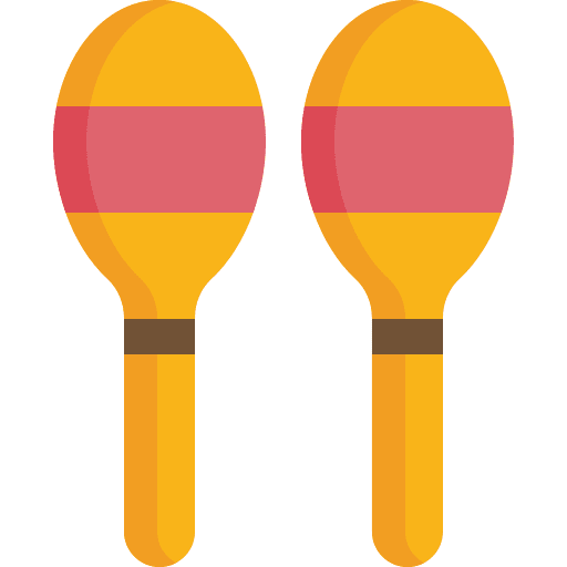 Maracas latin orchestra music and multimedia icon Maracas latin orchestra music and multimedia icon