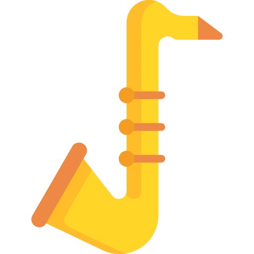 Saxophone wind instrument music and multimedia musical instrument icon Saxophone wind instrument music and multimedia musical instrument icon