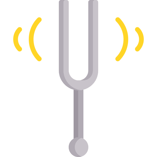 Tunning fork classical music orchestra music and multimedia icon