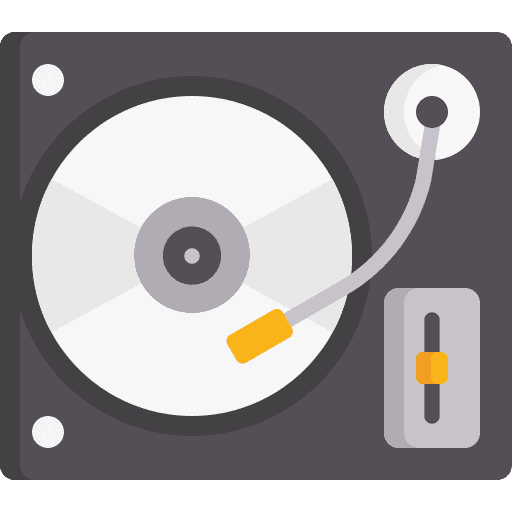 Turntable music and multimedia vinyl record player vinyl player icon Turntable music and multimedia vinyl record player vinyl player icon