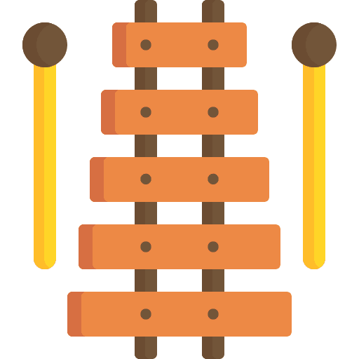 Xylophone percussion instrument music orchestra icon Xylophone percussion instrument music orchestra icon