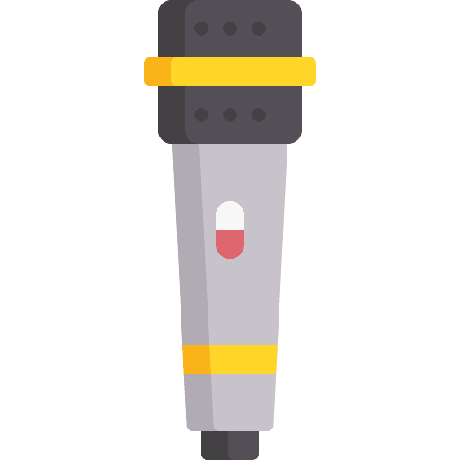 Microphone music and multimedia sound vintage icon Microphone music and multimedia sound vintage icon