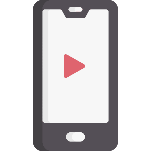 Play streaming mobile phone electronics icon Play streaming mobile phone electronics icon