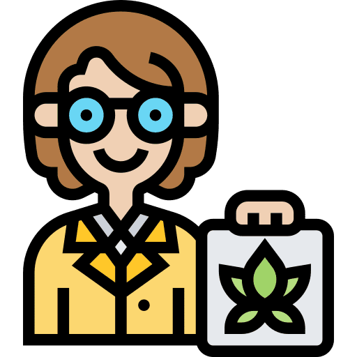 Cannabis approval woman cannabis icon