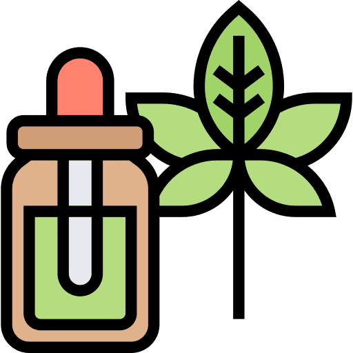 Cbd oil healthcare and medical leaf extract icon