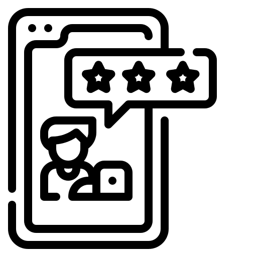 Feedback mobile phone user star icon Feedback mobile phone user star icon