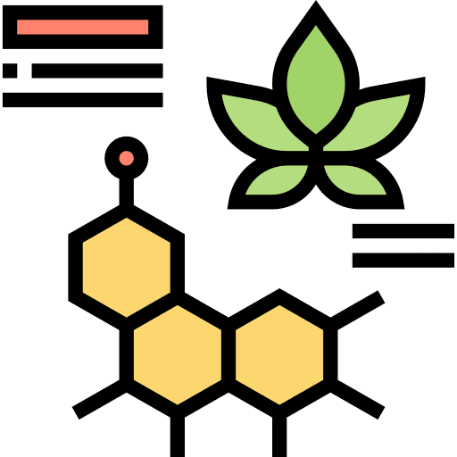 Thc cannabis education chemical icon