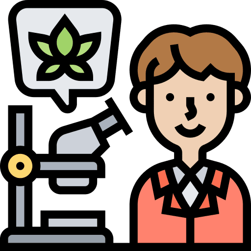 Cannabis scientist man medicinal icon Cannabis scientist man medicinal icon