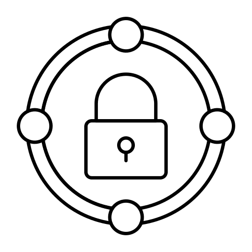 Connection finance business lock icon