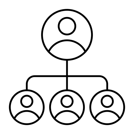 Team boss group department icon