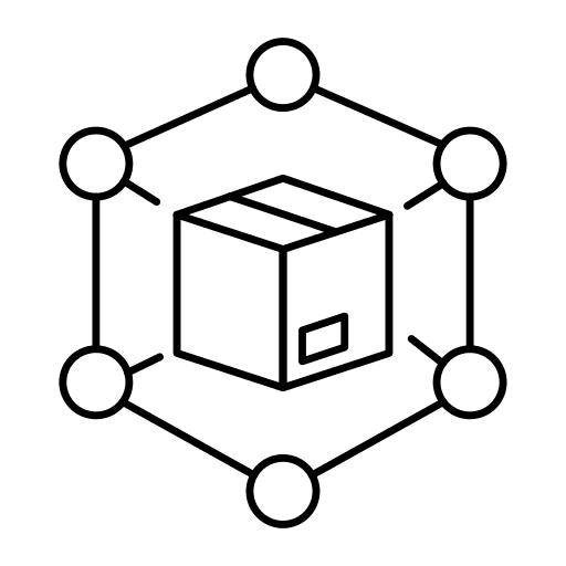 Connection box package parcel icon