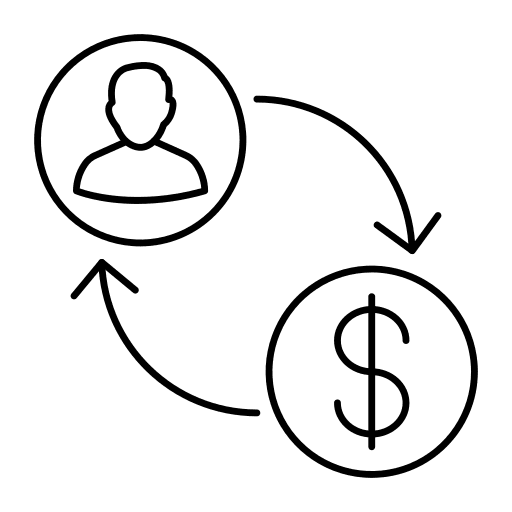 Exchange exchange coin business and finance icon