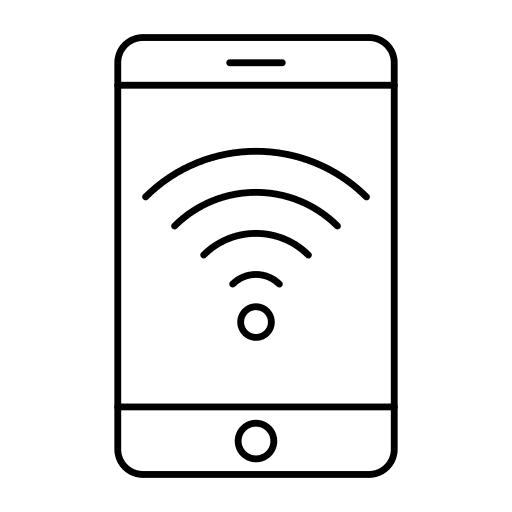 Mobile phone wireless smartphone connectivity icon