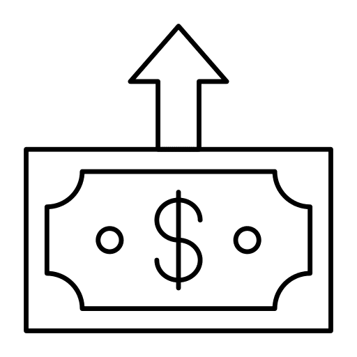 Dollar bill exchange business business and finance icon