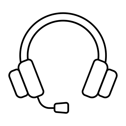 Headphones support electronics call icon