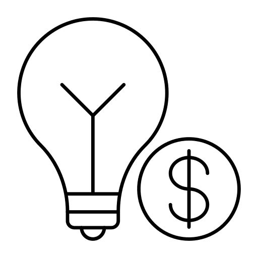 Idea coin money dollar icon