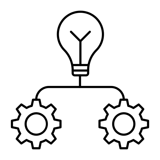 Light bulb idea management light bulb icon