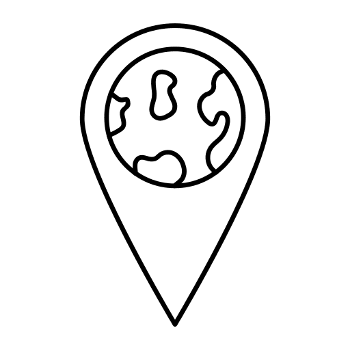 Location maps and location international earth icon
