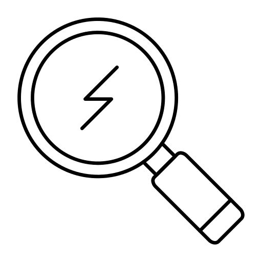 Magnifying glass ui search energy icon