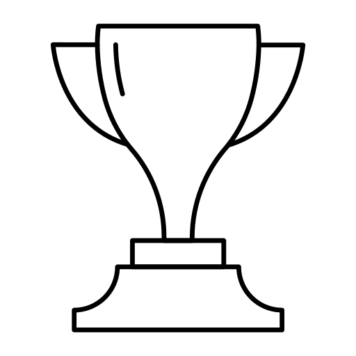 Trophy sports and competition award cup icon