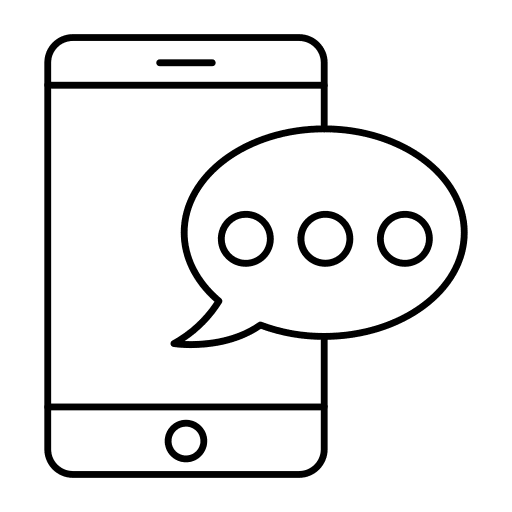 Mobile phone smartphone speech bubble conversation icon