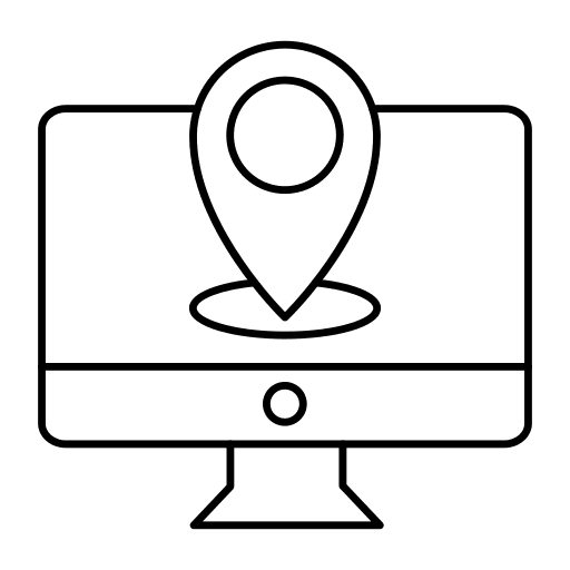 Monitor monitor location pin point icon