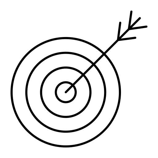Target object aim arrow icon