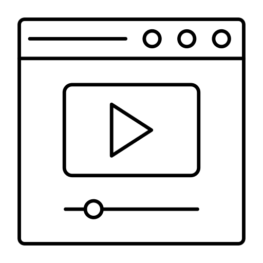 Video play music and multimedia streaming icon