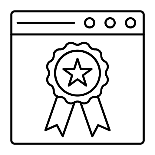 Web page browser star badge icon